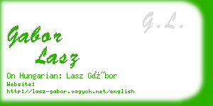 gabor lasz business card